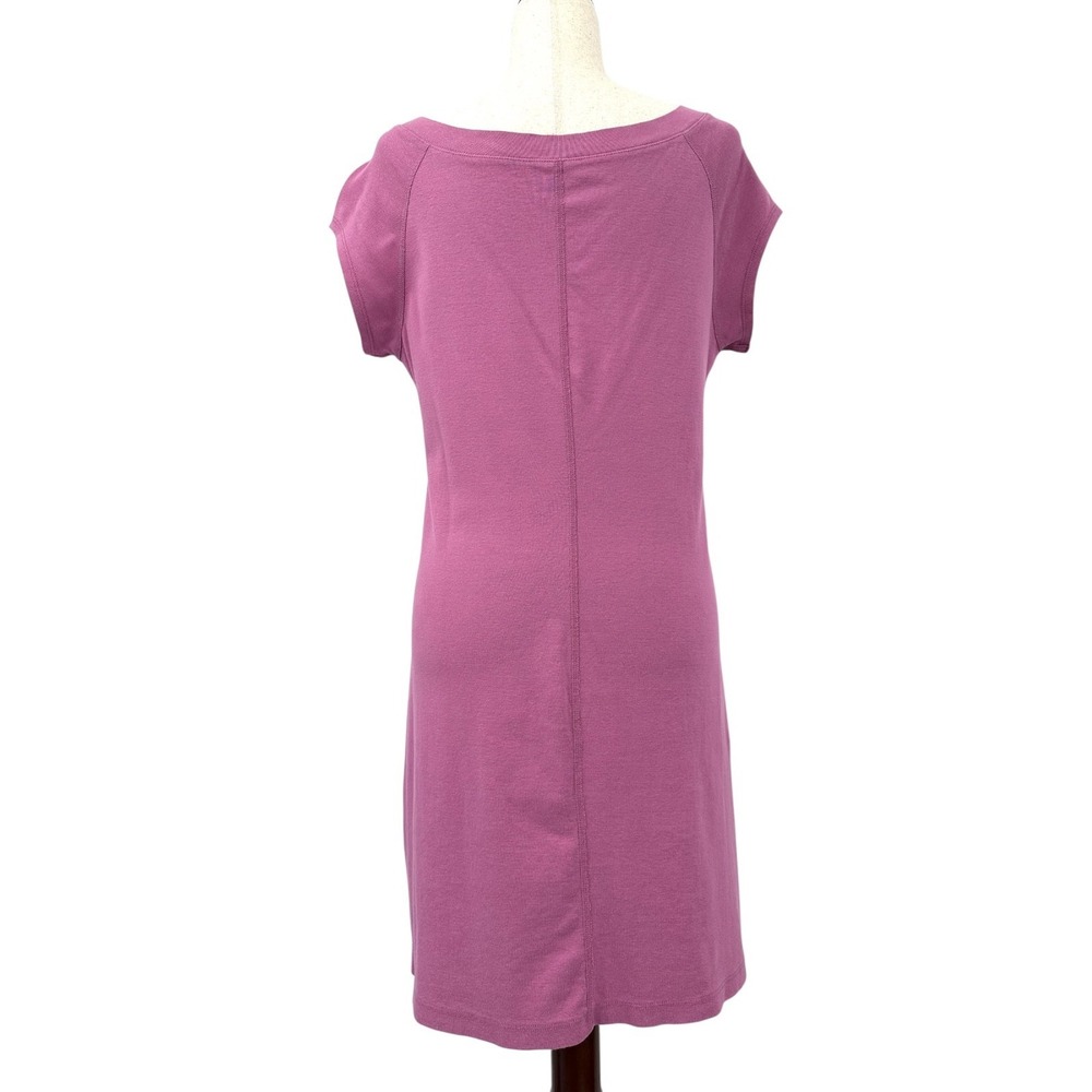 CHELSEA & THEODORE Orchid Purple Boatneck Cap Sleeve T-Shirt Dress Women's XL - Picture 4 of 10